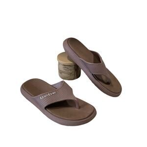 bebe Thong Rubber Sandals Brown Women’s Size 11 Casual Comfortable Summer Wear